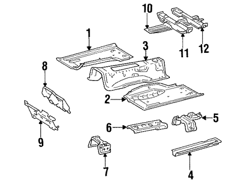 1997 Lexus SC300 Floor Cover, Transmission Diagram for 58261-24030