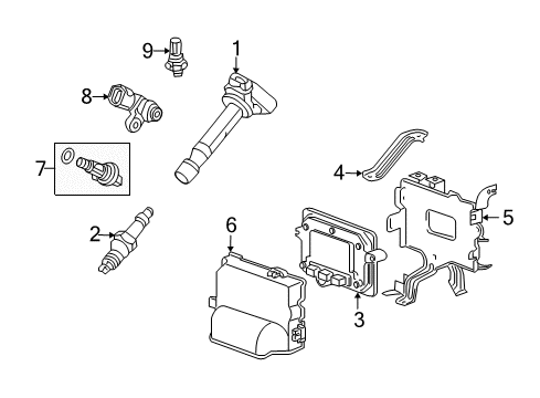 2010 Acura ZDX Powertrain Control Control Module, Engine (Rewritable) Diagram for 37820-RP6-A72