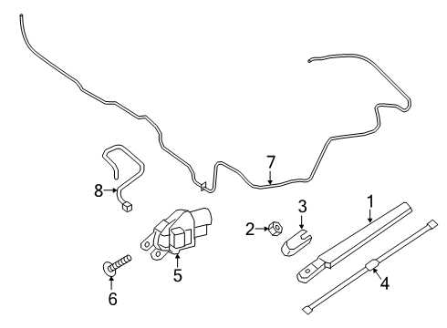 2020 Lincoln Nautilus Wipers Washer Nozzle Diagram for KA1Z-17603-AA