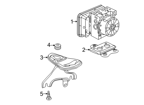 2019 Acura RDX Anti-Lock Brakes BRACKET, MODULATOR Diagram for 57115-TJB-A00