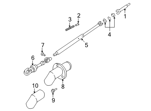 2002 Chevrolet Impala Shaft & Internal Components Steering Column-Lower Shaft Diagram for 26079242