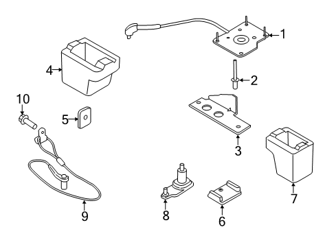 2017 Ford Transit-150 Spare Tire Carrier Spare Retainer Diagram for CK4Z-1489-G