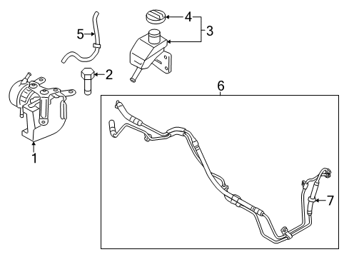 2014 Hyundai Genesis P/S Pump & Hoses, Steering Gear & Linkage Motor Pump Unit Assembly-Ehps Diagram for 57410-3M400