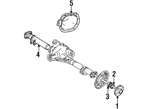 2002 Mercury Grand Marquis Axle Housing - Rear Axle Shaft Diagram for 1W1Z-4234-DA