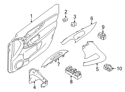 2020 Nissan Rogue Mirrors SWTCH Mir CONTL Diagram for 25570-3TA3A