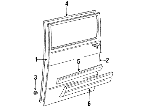 1993 Dodge B250 Side Loading Door & Components, Exterior Trim WEATHERSTRIP-Sliding Door Diagram for 55359218AC