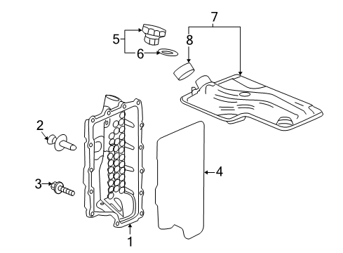 2014 Chevrolet Impala Limited Transaxle Parts Filter Diagram for 24276289