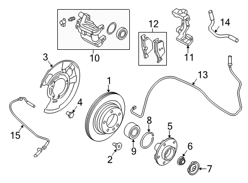 2015 BMW 228i Rear Brakes Brake Disc, Ventilated Diagram for 34216792227