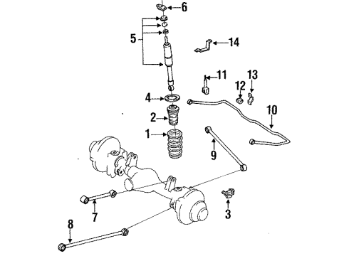 1994 Toyota Land Cruiser Shocks & Components - Rear Bush, STABILIZER Diagram for 48815-26020