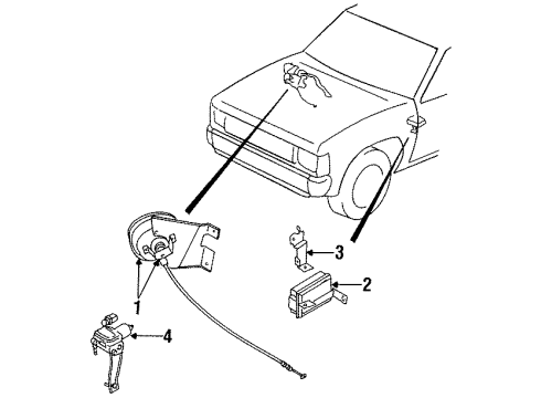 1996 Nissan Pickup Cruise Control System Controller Assy-ASCD Diagram for 18930-1S700