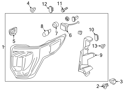 2016 Ford Explorer Bulbs Socket & Wire Diagram for FB5Z-13410-A