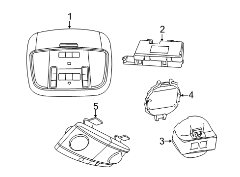 2011 Jeep Grand Cherokee Wiper & Washer Components Cover-Rain Sensor Diagram for 1EK24XXXAB