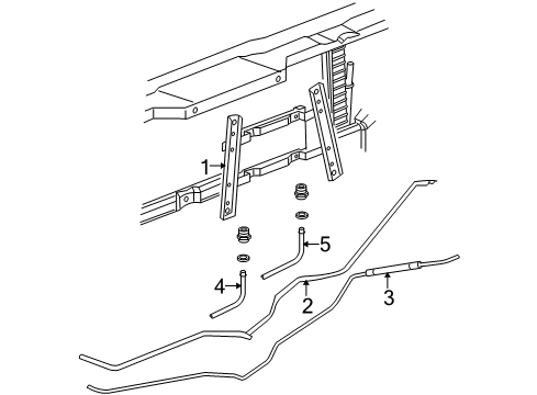 2004 Hummer H2 Trans Oil Cooler Outlet Hose Diagram for 15827950