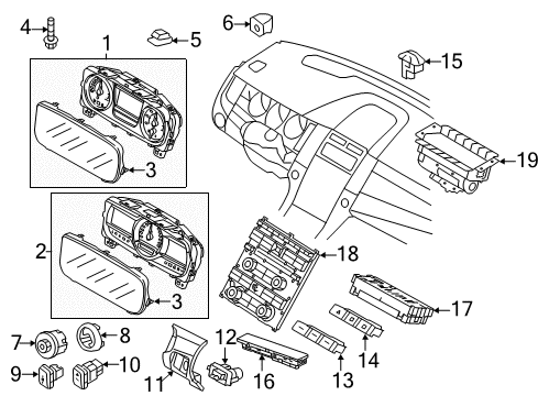 2019 Ford Taurus Adjustable Brake Pedal Adjust Switch Diagram for DB5Z-9G604-AA