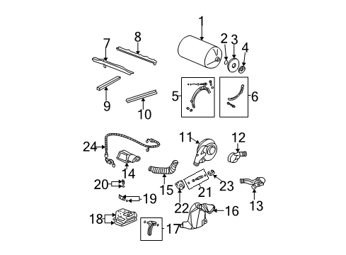 2005 Honda Civic Fuel System Components Cover, Fuel Filler Pipe Diagram for 17668-S5W-A00