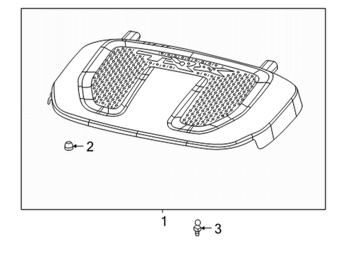 2022 Ram 1500 Engine Appearance Cover Stud Diagram for 4877411AB