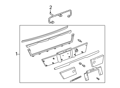 2011 Ford Crown Victoria Rear Reflector Reflector Panel Diagram for 9W7Z-13A565-EB