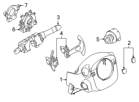 2015 Infiniti Q50 Switches Switch Assy-Combination Diagram for 25560-4GA7A