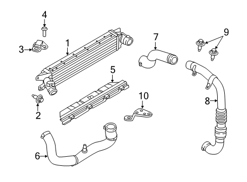 2014 Ford Edge Intercooler Connector Tube Diagram for CT4Z-6C646-A
