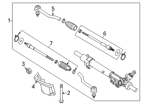 2013 Nissan Altima Steering Column & Wheel, Steering Gear & Linkage Gear & Linkage Assy-Power Steering Diagram for 49001-3TA1A