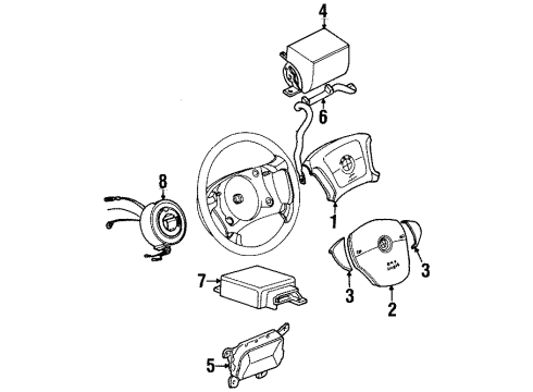 1997 BMW 318ti Air Bag Components Sensor Mat Co-Driver'S Seat Identif. Diagram for 65778367600