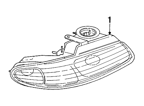 1997 Plymouth Grand Voyager Headlamps Cover Aero Head Lamp Adj Diagram for 4576358