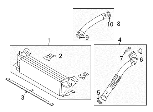 2015 BMW 528i xDrive Intercooler Sealing Diagram for 17117618776