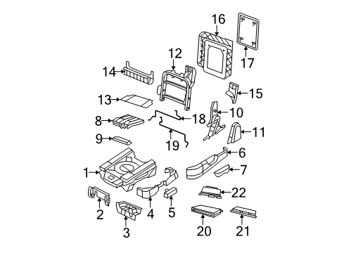 2008 Chrysler Town & Country Second Row Seats Pivot-ARMREST Diagram for 5175372AA