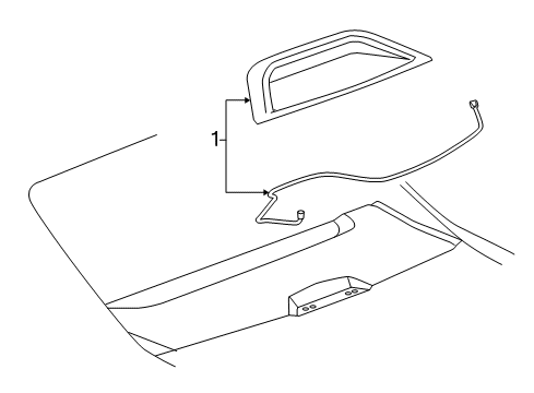 2010 Buick LaCrosse High Mount Lamps High Mount Lamp Diagram for 9072768