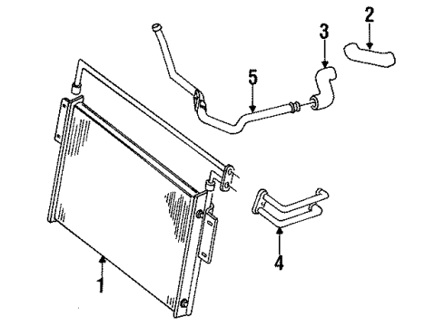 1990 Chevrolet Corvette Oil Cooler Cooler Asm-Engine Oil Diagram for 14104653