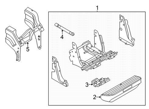 2017 Ford F-150 Exterior Trim - Pick Up Box Step Assembly Diagram for FL3Z-1520040-L