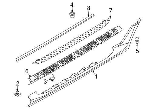 2007 BMW X3 Exterior Trim - Pillars, Rocker & Floor Plug Diagram for 51711927439