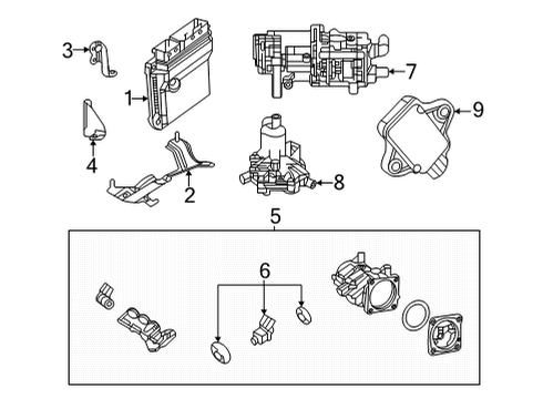 2022 Toyota Mirai Ignition System Separator Diagram for 23C70-77030