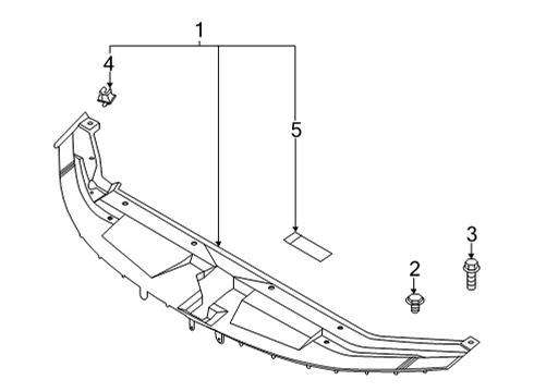 2022 Hyundai Santa Cruz Splash Shields COVER ASSY-RADIATOR GRILLE UPR Diagram for 86390-K5000