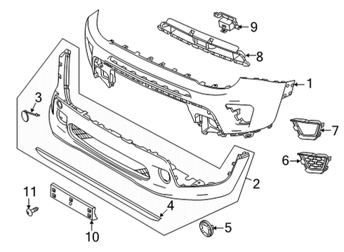 2019 Jeep Renegade Bumper & Components - Front Screw-HEXAGON Head Diagram for 68201983AA