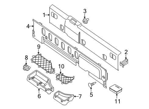 2009 Nissan Frontier Interior Trim - Cab Clip Diagram for 01553-0071U