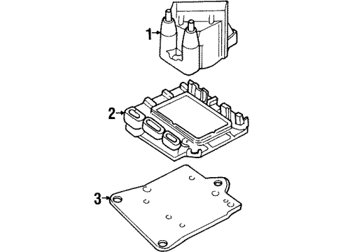 1994 Chevrolet Beretta Ignition System Cable Set Diagram for 19170844