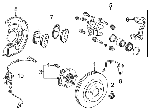 2020 Toyota Corolla Front Brakes Caliper Assembly Diagram for 47730-02580