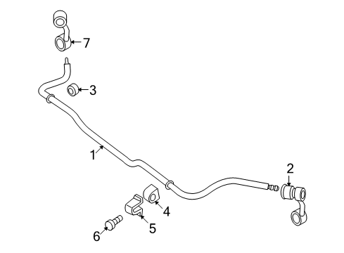 2006 Dodge Sprinter 2500 Stabilizer Bar & Components - Front Bar-Front SWAY Diagram for 5127272AA