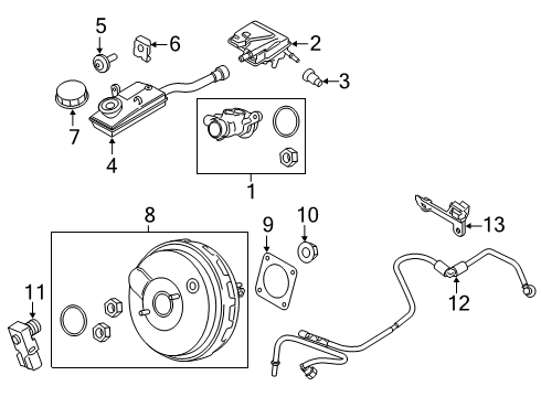 2022 Ford Transit Connect Dash Panel Components Vacuum Tube Diagram for KV6Z-2420-A