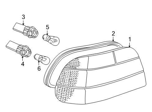 1999 BMW 740i Combination Lamps Tail Light, Left Diagram for 63218381249