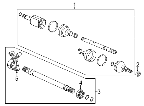 2017 Buick LaCrosse Drive Axles - Front Intermed Shaft Diagram for 84086368