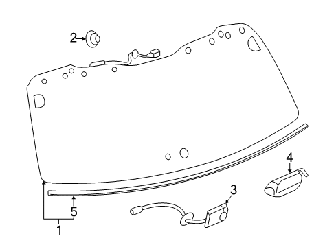 Diagram for 2012 Toyota Highlander Lift Gate - Glass & Hardware 