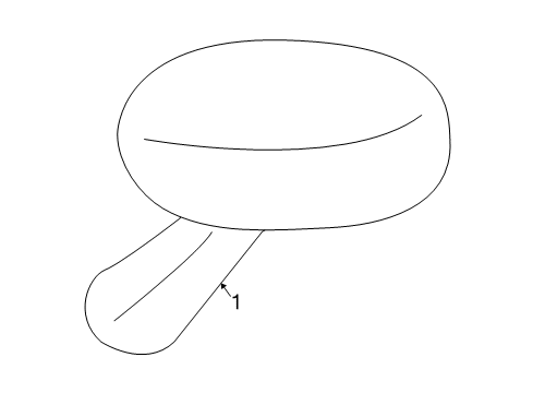 2006 Chrysler Crossfire Outside Mirrors Mirror-Outside Rearview Diagram for 1AC76P41AA