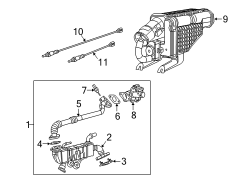 2021 Jeep Gladiator EGR System Vapor Diagram for 68350418AA