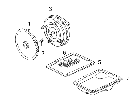 2001 Ford Explorer Sport Trac Transmission Flywheel Diagram for 2L2Z-6477-AA