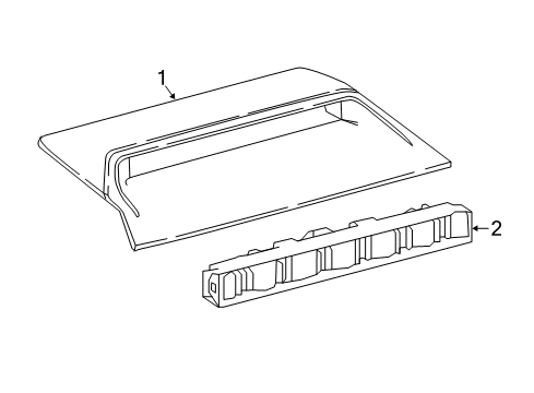 2018 Lexus IS350 High Mount Lamps Lamp Assembly, Stop Center Diagram for 81570-33150