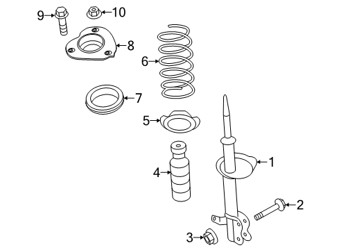 2018 Nissan Altima Struts & Components - Front STRUT Kit Front RH Diagram for E4302-9HS1F