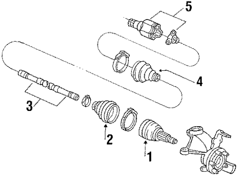 1986 Mercury Sable Axle Shaft - Front Inner Boot Diagram for E6DZ-3A331-K