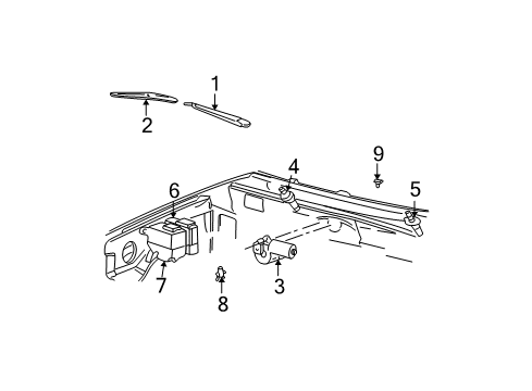 1995 Ford Explorer Instruments & Gauges Body Control Module Diagram for F87Z-14B205-JA